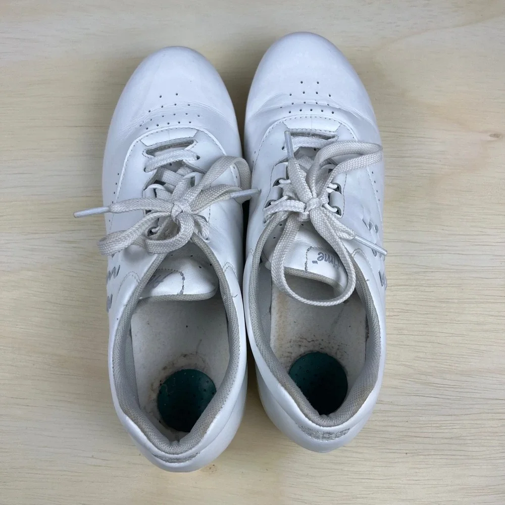 SAS Free time Womens White Leather Walking‎ Shoes Comfort Sneakers Size 7 M